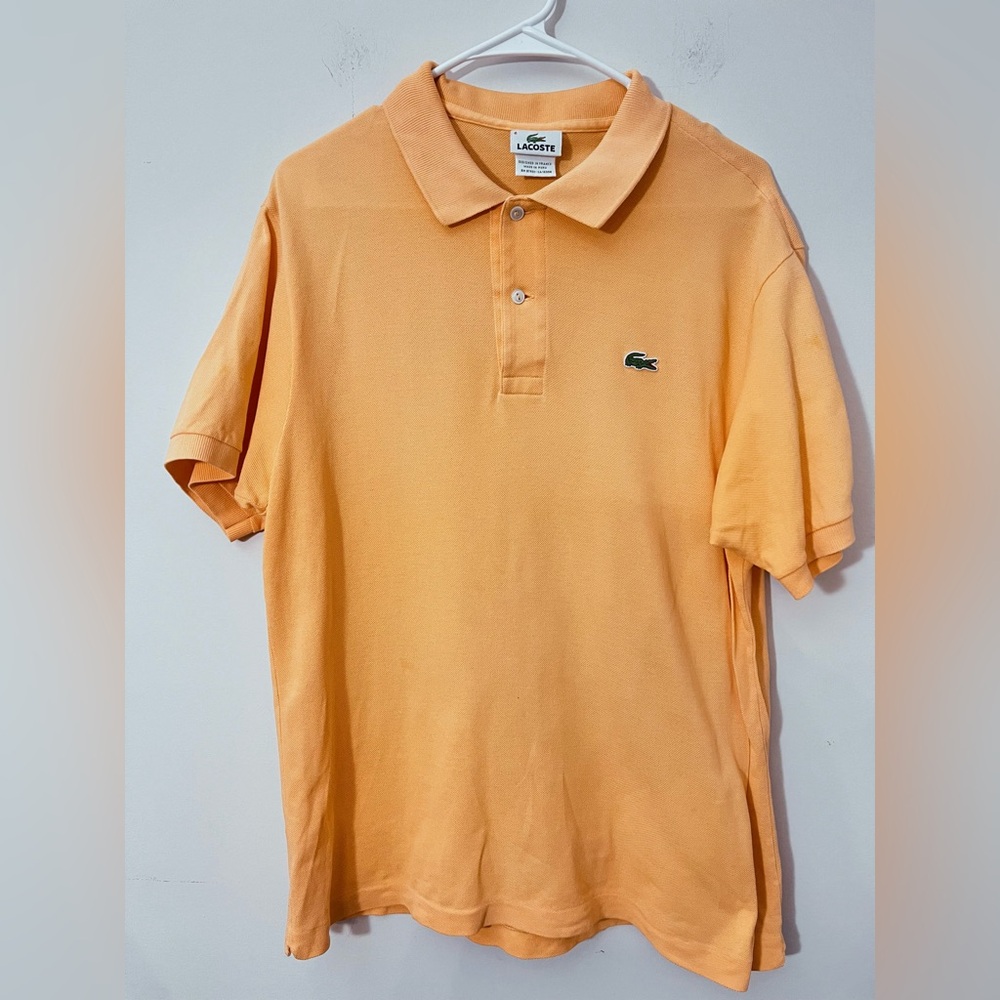 Lacoste Men's Orange Polo Shirt Size